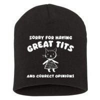 Sorry For Having Great Tits Short Acrylic Beanie