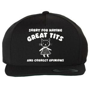 Sorry For Having Great Tits Wool Snapback Cap