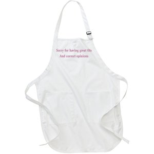 Sorry For Having Great Tits And Correct Opinions Cute Funny Full-Length Apron With Pockets