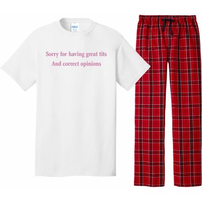 Sorry For Having Great Tits And Correct Opinions Cute Funny Pajama Set