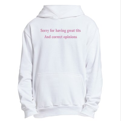 Sorry For Having Great Tits And Correct Opinions Cute Funny Urban Pullover Hoodie