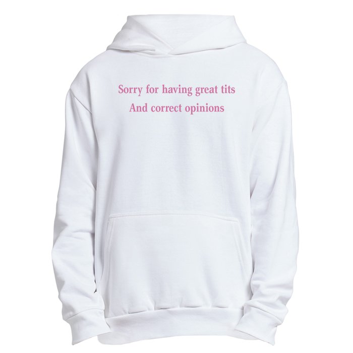 Sorry For Having Great Tits And Correct Opinions Cute Funny Urban Pullover Hoodie