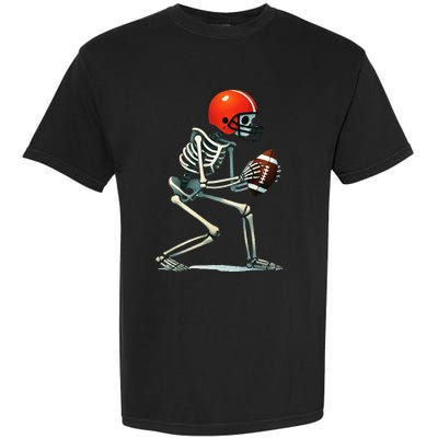 Skeleton Football Halloween Costume Garment-Dyed Heavyweight T-Shirt