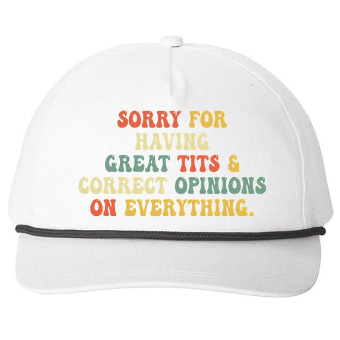 Sorry For Having Great Tits And Correct Opinions On Snapback Five-Panel Rope Hat