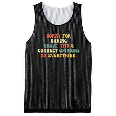 Sorry For Having Great Tits And Correct Opinions On Mesh Reversible Basketball Jersey Tank