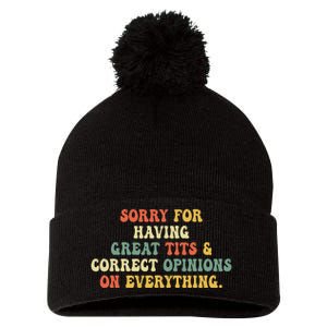 Sorry For Having Great Tits And Correct Opinions On Pom Pom 12in Knit Beanie