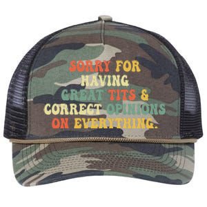 Sorry For Having Great Tits And Correct Opinions On Retro Rope Trucker Hat Cap