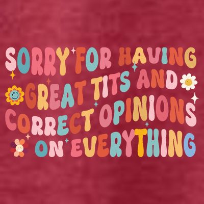 Sorry For Having Great Tits And Correct Opinions On Everything T-Shirt