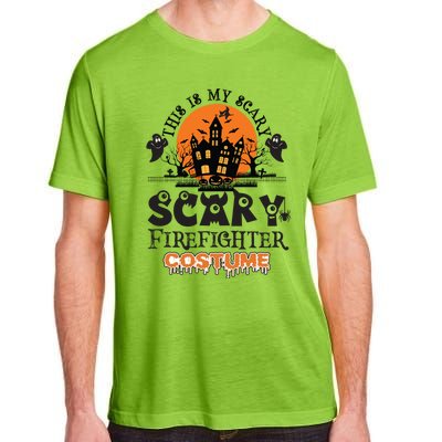 Scary Firefighter Halloween Costume Gift Adult ChromaSoft Performance T-Shirt