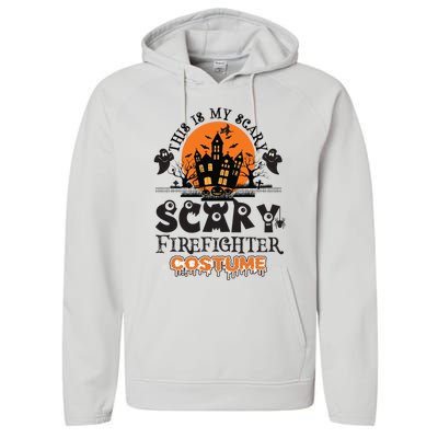 Scary Firefighter Halloween Costume Gift Performance Fleece Hoodie