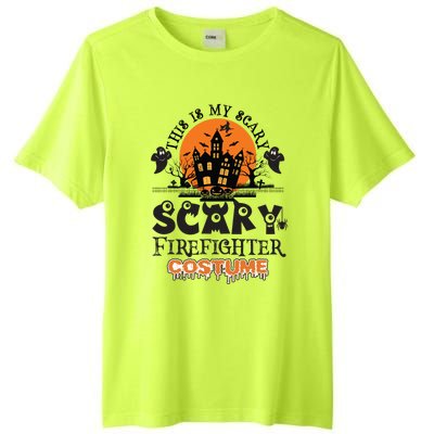 Scary Firefighter Halloween Costume Gift Tall Fusion ChromaSoft Performance T-Shirt