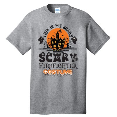 Scary Firefighter Halloween Costume Gift Tall T-Shirt