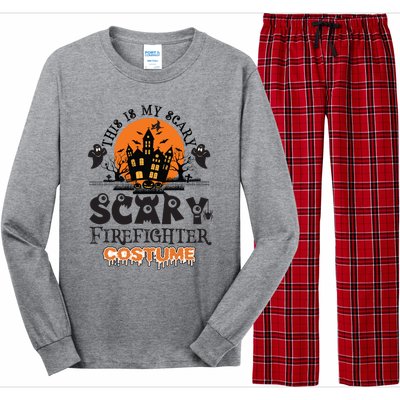 Scary Firefighter Halloween Costume Gift Long Sleeve Pajama Set