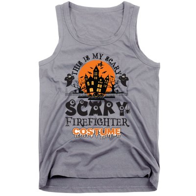 Scary Firefighter Halloween Costume Gift Tank Top