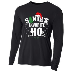 SantaS Favorite Ho Christmas Funny Saying Cooling Performance Long Sleeve Crew