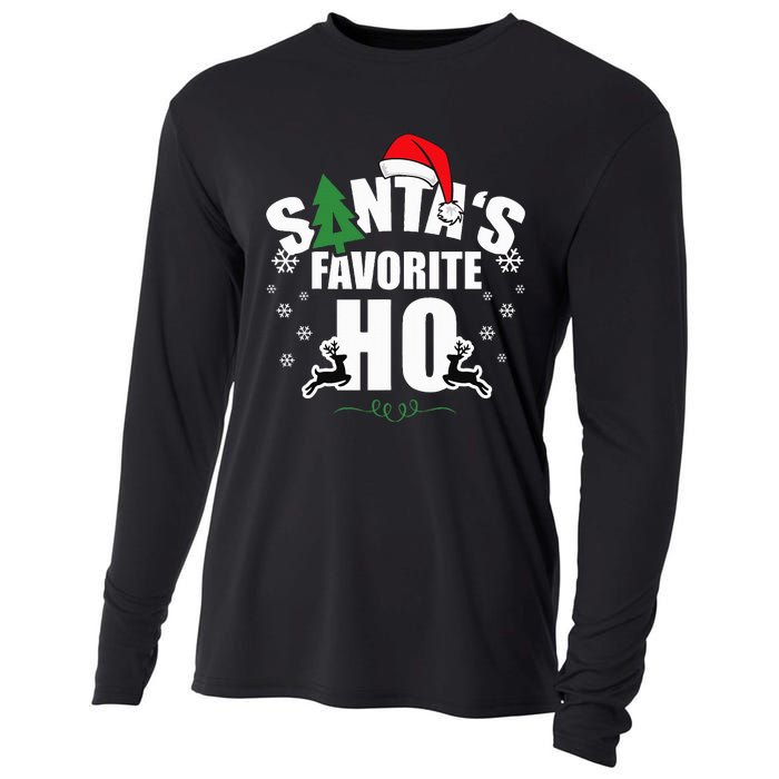 SantaS Favorite Ho Christmas Funny Saying Cooling Performance Long Sleeve Crew