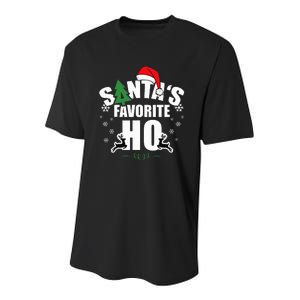 SantaS Favorite Ho Christmas Funny Saying Youth Performance Sprint T-Shirt