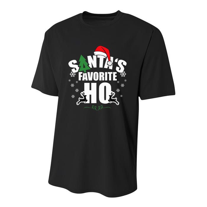 SantaS Favorite Ho Christmas Funny Saying Youth Performance Sprint T-Shirt