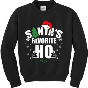 SantaS Favorite Ho Christmas Funny Saying Kids Sweatshirt