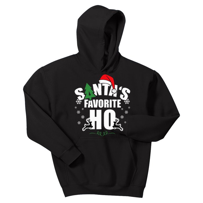 SantaS Favorite Ho Christmas Funny Saying Kids Hoodie