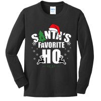 SantaS Favorite Ho Christmas Funny Saying Kids Long Sleeve Shirt