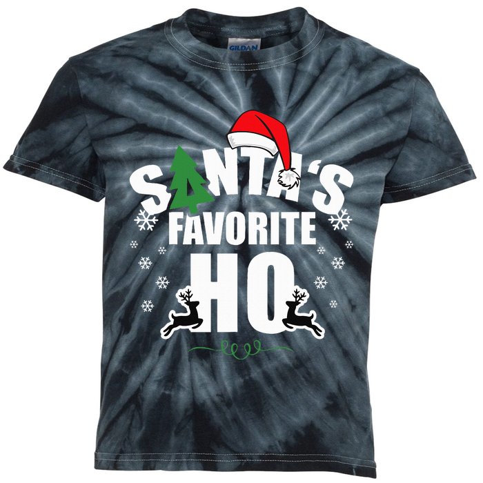 SantaS Favorite Ho Christmas Funny Saying Kids Tie-Dye T-Shirt