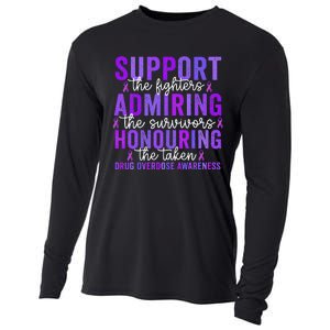 Support Fighters Honouring Taken Drug Overdose Awareness Gift Cooling Performance Long Sleeve Crew