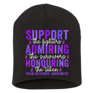 Support Fighters Honouring Taken Drug Overdose Awareness Gift Short Acrylic Beanie