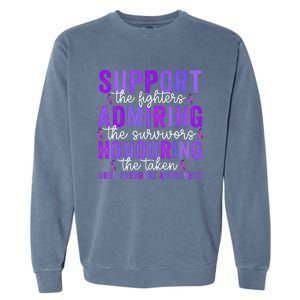 Support Fighters Honouring Taken Drug Overdose Awareness Gift Garment-Dyed Sweatshirt