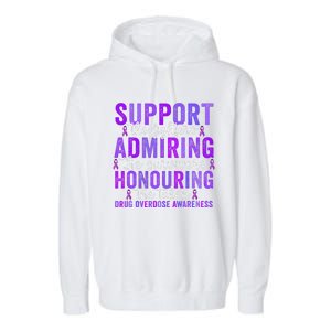 Support Fighters Honouring Taken Drug Overdose Awareness Gift Garment-Dyed Fleece Hoodie