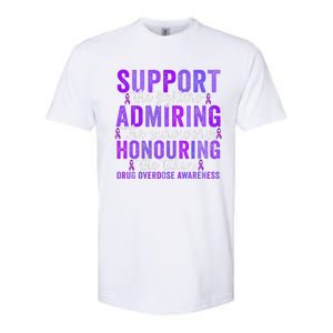 Support Fighters Honouring Taken Drug Overdose Awareness Gift Softstyle CVC T-Shirt