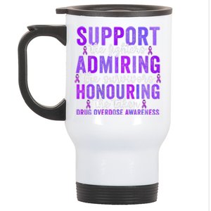 Support Fighters Honouring Taken Drug Overdose Awareness Gift Stainless Steel Travel Mug