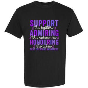 Support Fighters Honouring Taken Drug Overdose Awareness Garment-Dyed Heavyweight T-Shirt