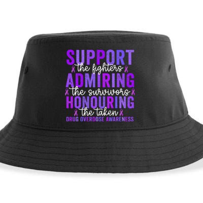 Support Fighters Honouring Taken Drug Overdose Awareness Sustainable Bucket Hat