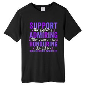 Support Fighters Honouring Taken Drug Overdose Awareness Tall Fusion ChromaSoft Performance T-Shirt