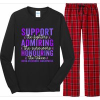 Support Fighters Honouring Taken Drug Overdose Awareness Long Sleeve Pajama Set