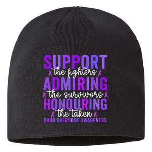 Support Fighters Honouring Taken Drug Overdose Awareness Sustainable Beanie