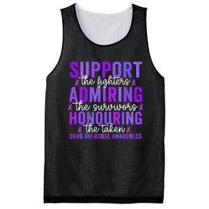 Support Fighters Honouring Taken Drug Overdose Awareness Mesh Reversible Basketball Jersey Tank