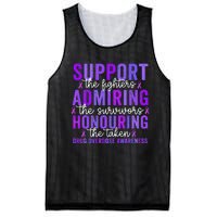 Support Fighters Honouring Taken Drug Overdose Awareness Mesh Reversible Basketball Jersey Tank