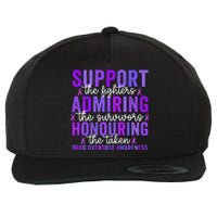 Support Fighters Honouring Taken Drug Overdose Awareness Wool Snapback Cap