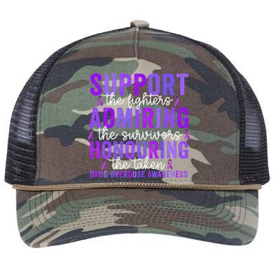 Support Fighters Honouring Taken Drug Overdose Awareness Retro Rope Trucker Hat Cap