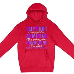 Support Fighters Honouring Taken Drug Overdose Awareness Premium Pullover Hoodie