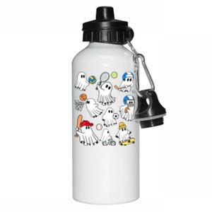 Sports Funny Halloween Collection Of Many Cute Baby Ghosts Gift Aluminum Water Bottle