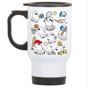 Sports Funny Halloween Collection Of Many Cute Baby Ghosts Gift Stainless Steel Travel Mug