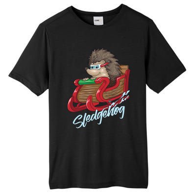 Sledgehog Funny Hedgehog Sleigh Pet Christmas Gift Great Gift Tall Fusion ChromaSoft Performance T-Shirt