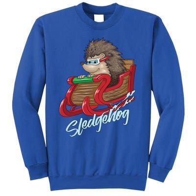 Sledgehog Funny Hedgehog Sleigh Pet Christmas Gift Great Gift Sweatshirt