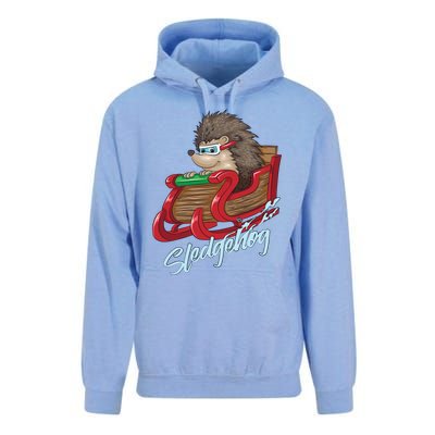 Sledgehog Funny Hedgehog Sleigh Pet Christmas Gift Great Gift Unisex Surf Hoodie