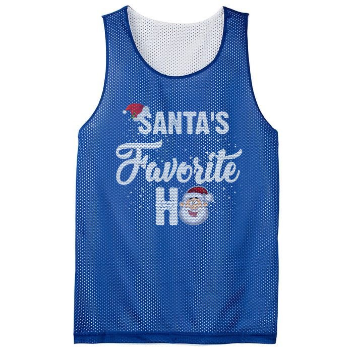 Santas Favorite Ho Funny Christmas Gift Mesh Reversible Basketball Jersey Tank