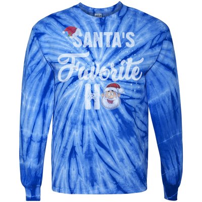 Santas Favorite Ho Funny Christmas Gift Tie-Dye Long Sleeve Shirt