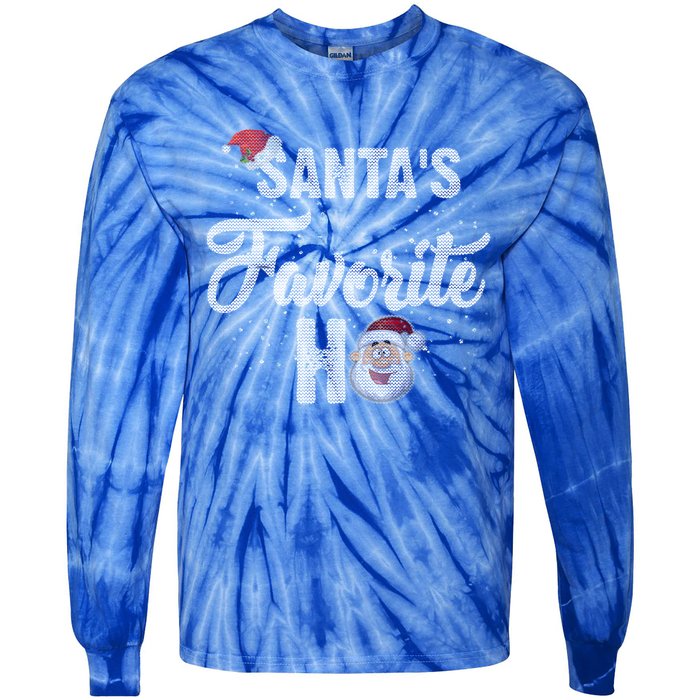 Santas Favorite Ho Funny Christmas Gift Tie-Dye Long Sleeve Shirt